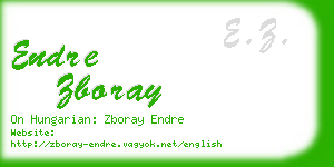 endre zboray business card